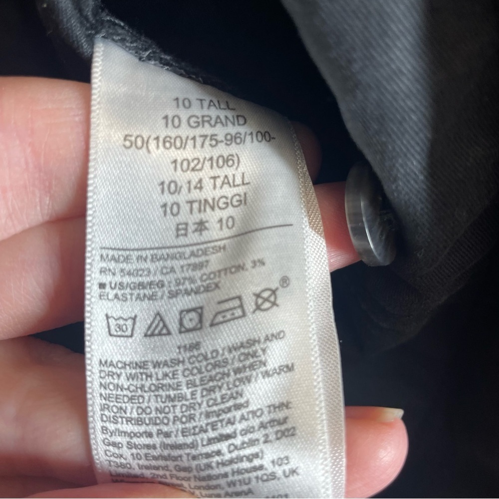 Gap women’s coveralls jumpsuit black long sleeve size 10 tall - Picture 9 of 10